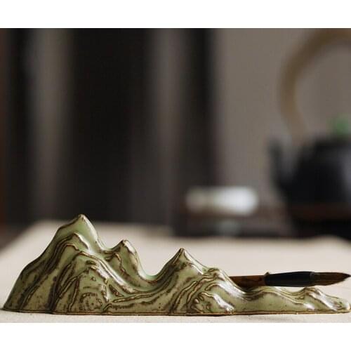 Five Peak Porcelain Paperweight Brush Rest Calligraphy Painting Sumi-e Tool