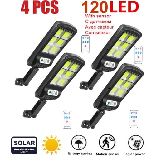 4pcs tabular oblong LED Solar Light Motion Sensor Outdoor Recharged Waterproof Solar Garden Lamp For Path Street Outdoor Wall Sp