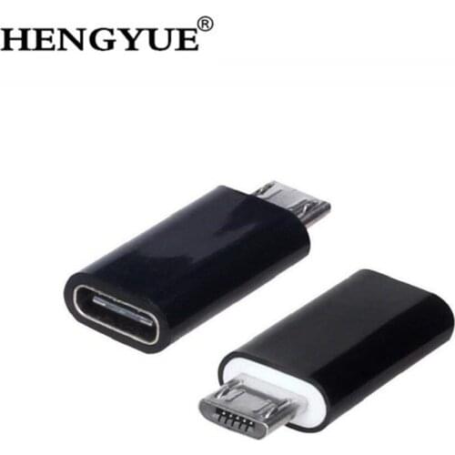 500pcs/lot black High quality Type C Female to Micro USB Male Adapter Connector Connect Futural Digital
