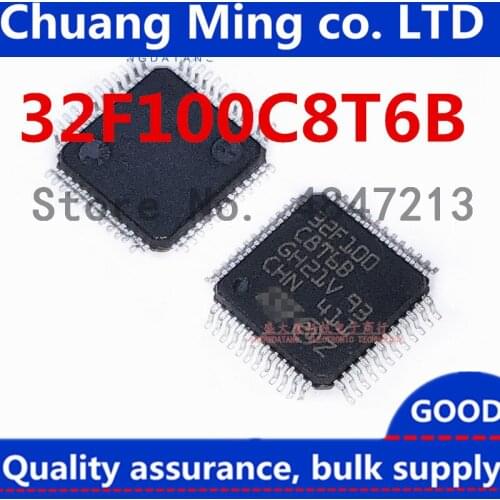 Free Shipping 50pcs/lot STM32F100C8T6B STM32F100C8T6 STM32F100 32F100C8T6B 32F100C8T6 IC LQFP48