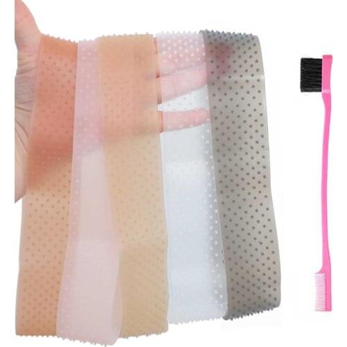 2PC Silicone Wig Band Adjustable Elastic Band For Lace Wigs Wig Grip Women Hair Band Non Slip Wig Grip Headband Transparent