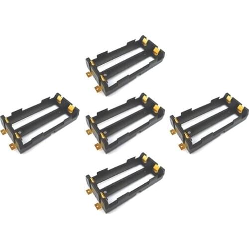 Top Deals 5 Pcs / Lot 18650 Battery Holder SMD 18650 Battery Storage Box with Brass Pins TBH-18650-1C-SMT