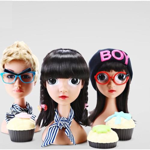 Realistic Boy Girl Children Mannequin Manikin Head for Wig Hats Display Show Stand Model Mannequins