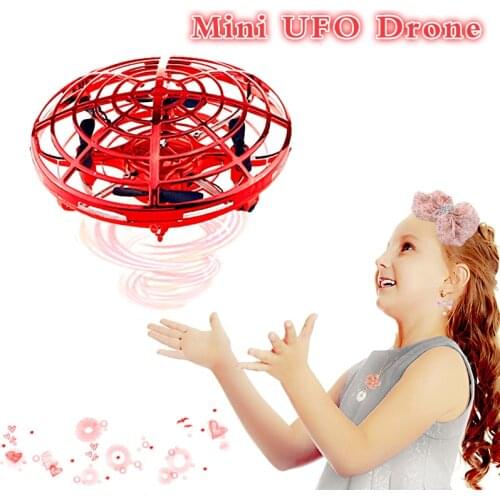 Mini Drone UFO Hand Operated RC Helicopter Quadrocopter Dron Infrared Induction Aircraft Flying Ball Toys Home For Kids Children