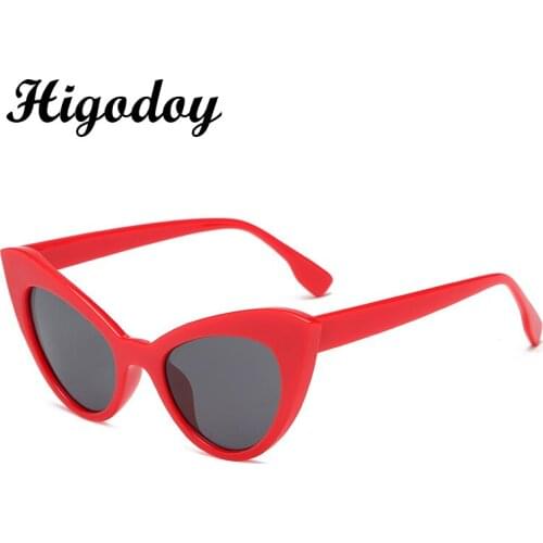 Higodoy Fashion Cat Eye Sexy Women Sunglasses Big Frame Uv Protection Retro Vintage Sun Glasses for Men Gafas Sol De Los 2019