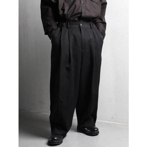 Men retro suit pants spring summer new casual versatile Korean fashion trend large size casual pants