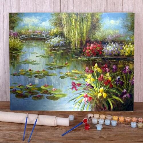 Landscape Flower DIY Paint By Numbers Kit Acrylic Paints 40*50 Picture By Numbers Photo Handmade For Wholesale