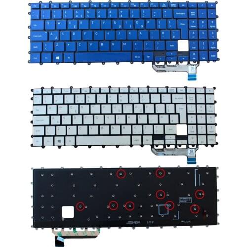 New Irish Blue/Silver Backlit Keyboard for Samsung Galaxy Book Flex NP950QCG