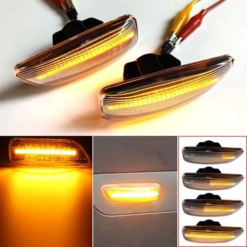 Sequential Dynamic LED Side Marker Lights Turn Signal Blinker Lamp 30722641 30722642 For Volvo XC90 S80 XC70 V70 S60 2001-2009