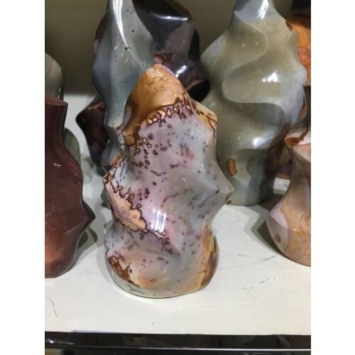 Natural Madagascar mineral specimen tianhe stone carving torch, family decoration torch