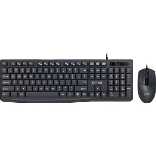 DM K11 Wired Keyboard 104keys and Mouse set for Office PC Desktop Laptop