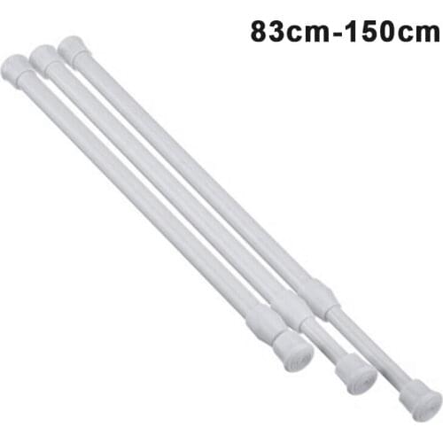 Curtain Rail Pole Rod Telescopic Tension High Carbon Steel Extendable For Bathroom A1