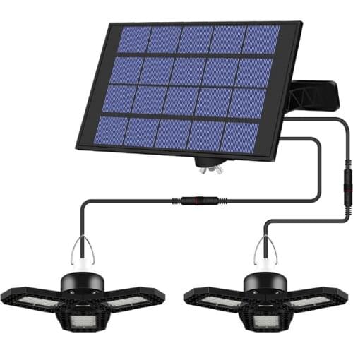 Auto On Off Solar Chandelier Light Folding Camping Emergency Lamp Ip65 Garden Security Lamp 3300mAh Rechargeable Garage Lighting