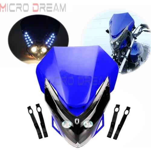 Universal LED Vision Front Lighting Headlights Supermoto Motocross Head Lamp For KLX KDX EXC SXF RMZ DRZ DR XR YZ CR MX Enduro