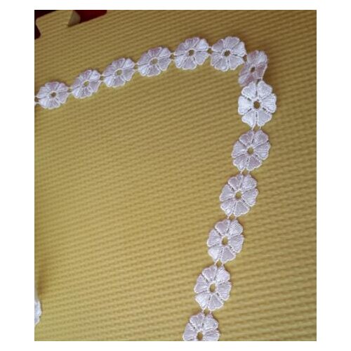 10 Meters Embroidered White Flower Lace Trim for Sewing Water Soluble Guipure Lace Fabric for Clothing Curtain Wedding Dress 3cm