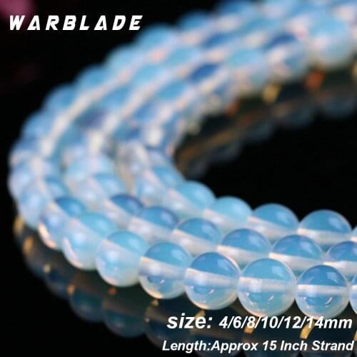 WBL Natural Stone Opal Beads Round Cat Eye Loose Stone Beads 4mm 6mm 8mm 10mm 12MM For DIY Necklace Bracelet Jewelry Making