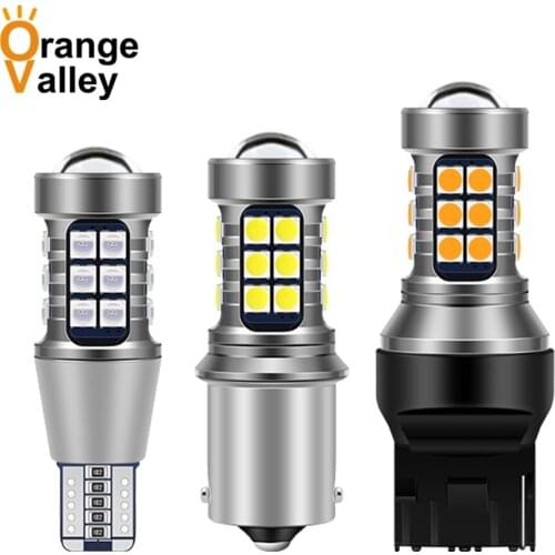 10Pcs BA15S 1156 P21W 7440 T15 W16W LED 27 SMD 3030 Car LED Auto DRL Turn Signal Light Reversing lamp