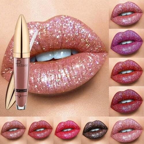 18 Colors Diamond Shimmer Glitter Lipg Loss Matte To Glitter Liquid Lipstick Waterproof Diamond Pearl Colour Lip Gloss Make Up