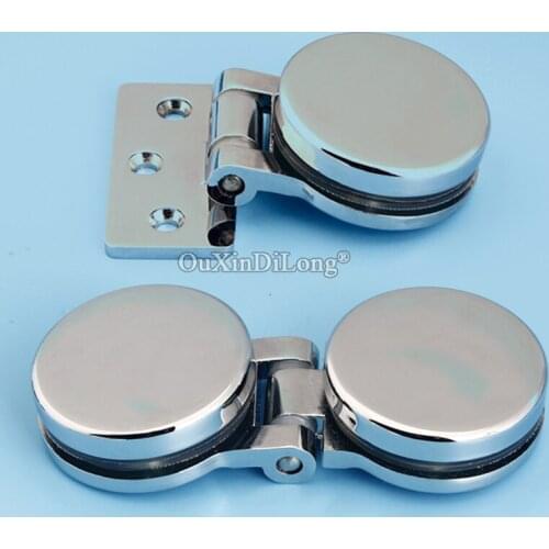 Brand New 2PCS Glass Cabinet Door Hinges Display Wine Cabinet Hinges Shopping Mall Mobile Phone Glass Clamp Hinges