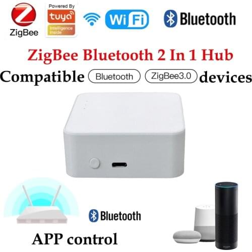 2021 TUYA WiFi+Bluetooth+Zigbee hub Multi-mode Gateway zigbee bluetooth 2 in 1 hub compatible tuya zigbee/bluetooth device alexa