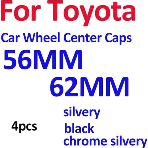 4pcs 56mm 62mm Car Center Cap Wheel Hub Center Cap Emblem Dust-proof Badge for Carolla Camry Reiz Sienna Prius Land Cruiser Rav4