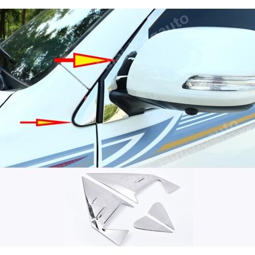 4pcs For Toyota Land Cruiser LC200 2012-2020 stainless Front Triangle Window Molding Trim Cover Auto accessories