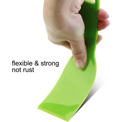 5pcs / Set 2Inch Flexible Scraper Tool For Car Plastic Putty Knife Green Film Wallpaper Scraper Portable Green Window Tints Tool