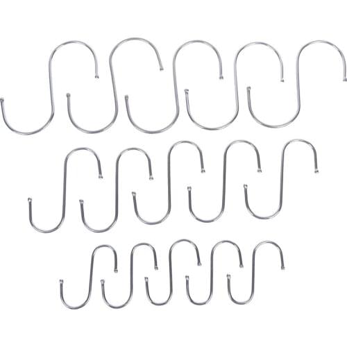 5pcs Stainless Steel Hook Metal S Shaped Hooks Multifunction Storage Hooks Bathroom Kitchen Coat Hooks 7/12CM