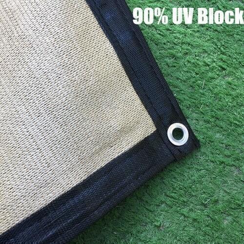 90% Shade Rate Heaby Duty Net Cover Outdoor Pergola Sun Block Light Yellow Awning Balcony Privacy Fence Plastic Shelters