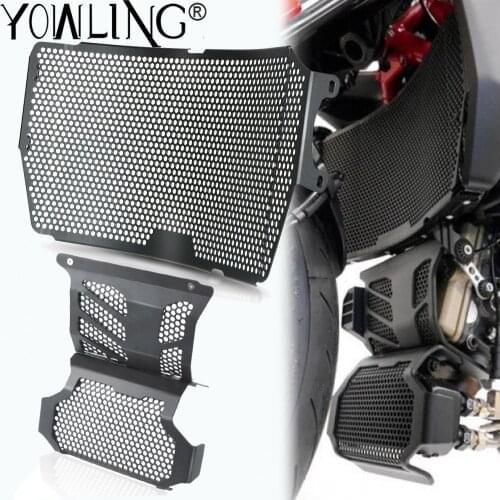 Motorcycle Accessories Radiator Oil Cooler Engine Guard Protector Grille Grill Cover For Ducati Hypermotard 950 RVE SP 2020 2021