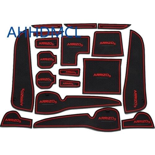 Car Anti-Dirty Pad Door Groove Gate Slot Cup Armrest Storage Pad Anti-Slip Mat For Chery Arrizo 3