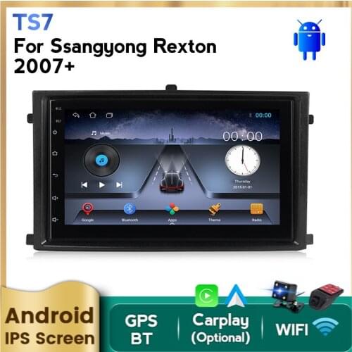 Autoradio Navigation CarPlay Car Radio Multimedia Player For Ssangyong Rexton 2007 Andorid Auto GPS 2 din DVD BT DVR ADAS camera