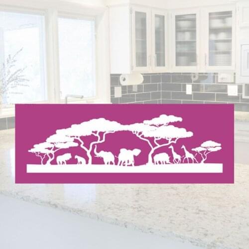 Jungle Animal Forest Lion Elephant Mesh Stencil DIY Crafts Fondant Lace Mould 667A