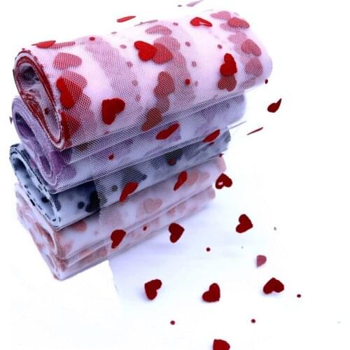 Flocking Love Tulle Roll Spool Fabric DIY Craft Baby Shower Tutu Skirt Wedding Party Decor Festival Party Favors Decor Supplies