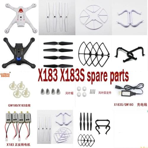 Global Drone X183 X183S 5G RC Drone Quadcopter spare parts motor propellers blades guard landing gear body shell charger etc