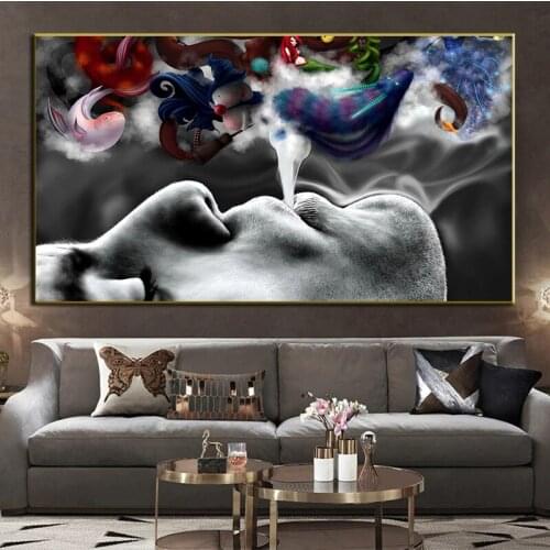 Smoke-spitting Dream Master 3D Art Painting Print Posters and Prints Cuadros Wall Art Pictures for Living Room Home Decoration