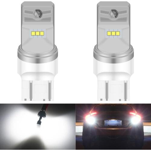 Katur 2x T20 7443 7444NA Led Lamps for Cars CSP 6-Leds 800 Lumens Turn Signal Light Bulb 12V Replacement Tail Brake Stop Light