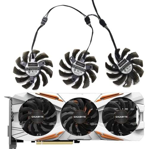 75MM PLD08010S12HH 4Pin gtx1080/1080TI GPU Cooler Fans For GIGABYTE GTX 1080 1070 Ti G1 Gaming 1060 G1 ROCK Graphics Card Cooler