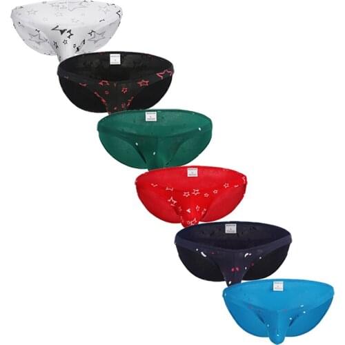 3PCS/Lots Mens Briefs Bugle Pouch Cotton Underwear Unterhosen Herren Printed Slip Homme Panties Calzoncillo Hombre Gay Tanga 2XL