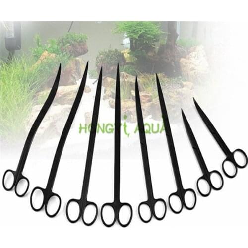HONGYI Aquarium Maintenance Tools Kit Black Carbonized Scissors For Live Plants Grass