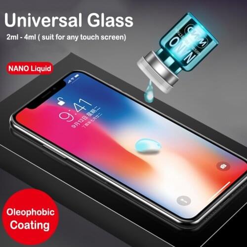 NANO Liquid Glass Screen Protector Oleophobic Coating Film Universal For iPhone 12 11 Pro Max X XS Max XR Samsung Samsung Xiaomi