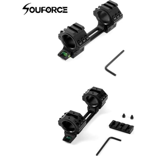 New Arrivals 2 Types Scope Mount Dute Diameter 25.4/30mm Mount Adapter with Spirit Bubble Level Suit 11mm Picatinny Weaver Rail