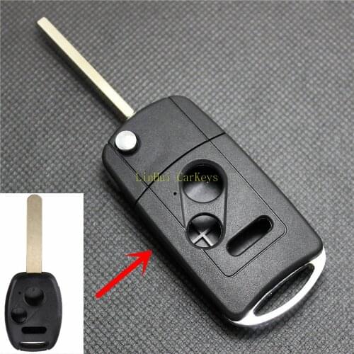 PINECONE Key Case for HONDA CIVIC CITY FIT CRV Car Key 2+1 Buttons Uncut Blank Brass Blade Remote Key Shell Cover 1PC