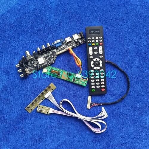Fit LTN141WD-L01/L02/L03/L04/L05/L06/L07/L09 30-Pin LVDS USB 1440*900 1CCFL digital 3663 DVB-C display controller board kit