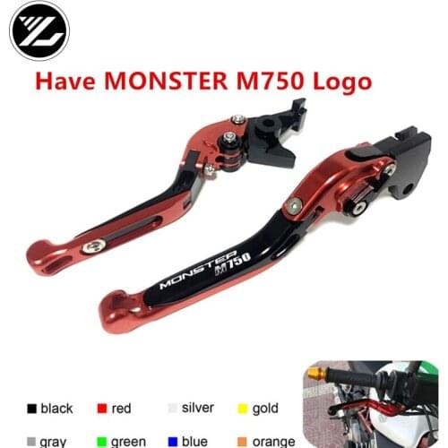 Have MONSTER M750 Logo For Ducati MONSTER M750 M750 IE 1994-2002 Motorcycle Adjustable Folding Extendable Brake Clutch Levers