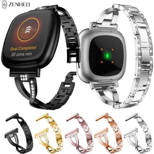 Stainless Steel Watchband For Fitbit Sense Wristband Replacement Bracelet Strap For Fitbit Versa 3 Smart Watch Band X Shape