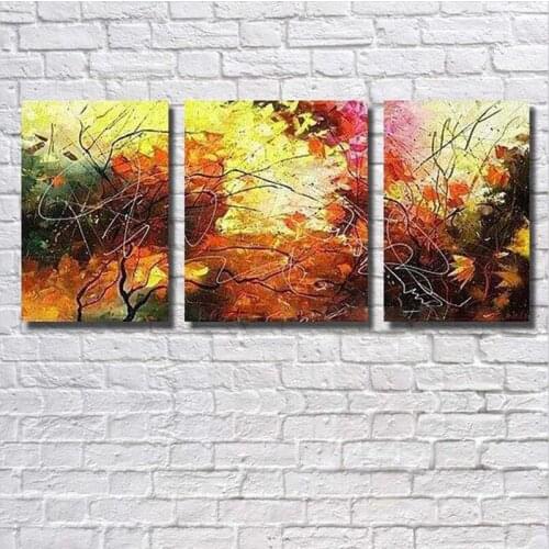 100% Hand-painted Oil Painting On Canvas Home Decor 3 peice Abstract Painting Art Wall Picture For Living Room