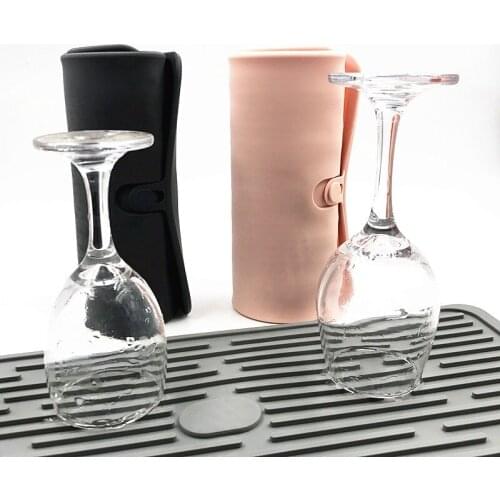 Foldable Silicone Sponge Dish Cups Drying Mat Drainer Rack Tableware Kitchen Orgainzer Storage Conatiner Tools Dinnerware Holder