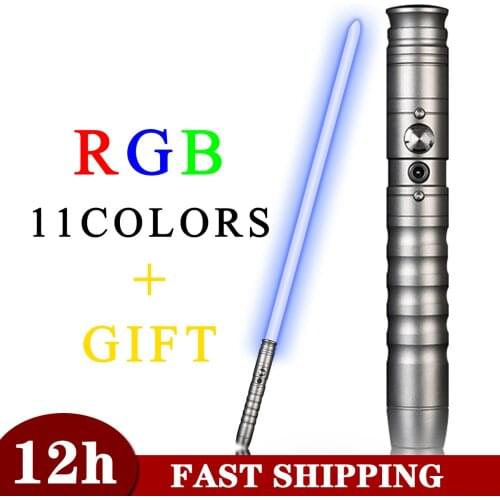 Jedi Sith Lightsaber RGB Metal Hilt Heavy Dueling Sound LED Light Saber FX Force FOC Blaster Sword Cosplay Custom Engraved Gift