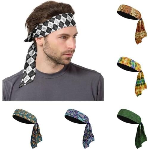Tennis Sports Sweatband for Male Workout Running Breathable Headbands Outdoor Cycling Climbing Basketball Anti-Slip Hair Band